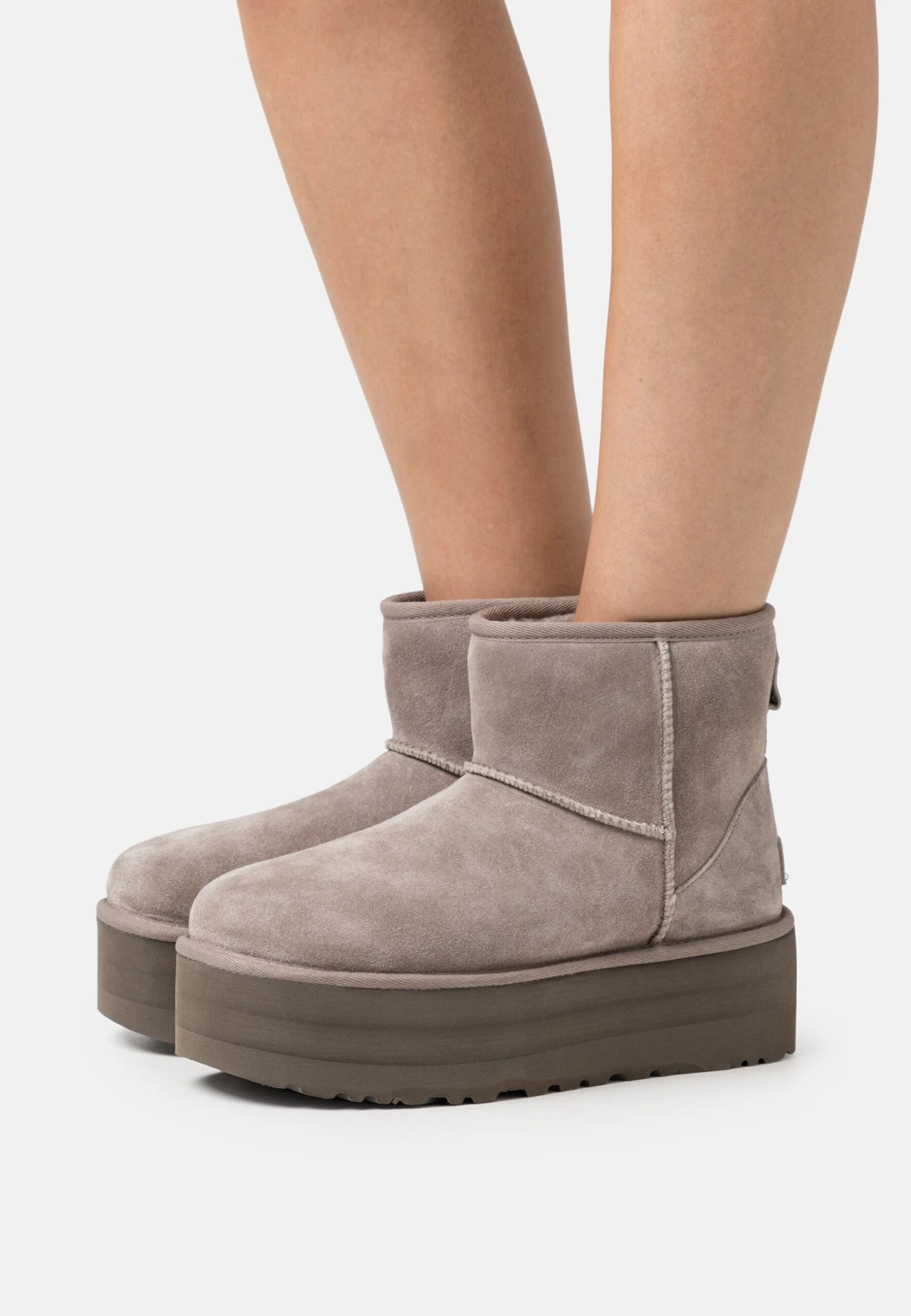Ugg Classic Mini Platform - Enkellaarsjes Met Plateauzool - Smoke Plume 3 Ugg Classic Mini Platform - Enkellaarsjes Met Plateauzool - Smoke Plume