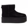 Ugg Classic Mini Platform - Enkellaarsjes Met Plateauzool - Black -Ugg Verkoopwinkel f979d1bb4dbc46a9b970cf093a0f61d3